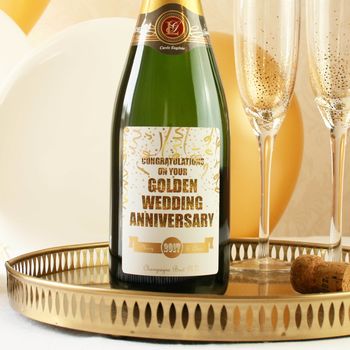 50th Golden Wedding Anniversary Champagne, 4 of 5