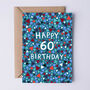 60th Birthday Card For Men, Geometric 60th Card, For Him, thumbnail 1 of 2