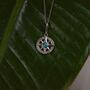 Compass With Zircon And Turquoise Pendant, thumbnail 5 of 7