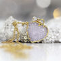 Diamond And Druzy Love Heart Necklace, thumbnail 1 of 11