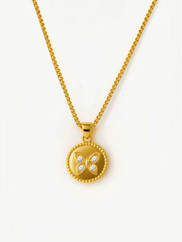 Gold Or Silver Butterfly Coin Necklace, 8 of 10