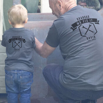 'Grandad's Little Helper' Matching T Shirt Set, 2 of 4