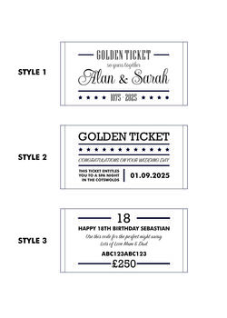 Personalised Golden Ticket Voucher, 7 of 7