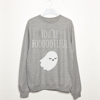 You’re Booootiful Ghost Women’s Halloween Sweatshirt, 3 of 3