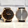 Personalised Men’s Black And Rose Gold Wrist Watch, thumbnail 4 of 6