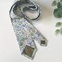 Liberty Of London Tie In Blue Lime Green Floral Motif, thumbnail 5 of 7