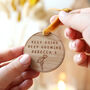 Personalised Keep Going Wooden Hanging Decoration, thumbnail 2 of 4