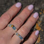 Citrine November Birthstone Ring In Textured Sterling Silver, thumbnail 2 of 10