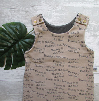 'Mummy Is The Best' Print Children's Dungarees, 9 of 11