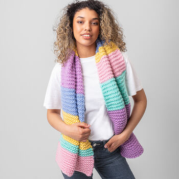 Blanket Scarf Beginner Knitting Kit, 2 of 6