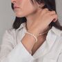Gold Plated Natural Freshwater Pearl Bracelet, thumbnail 3 of 4