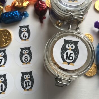 Owl Advent Stickers Or Owl Advent Craft Kit, 7 of 12