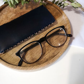 Leather Glasses Case With Interlocking Seam, 9 of 10