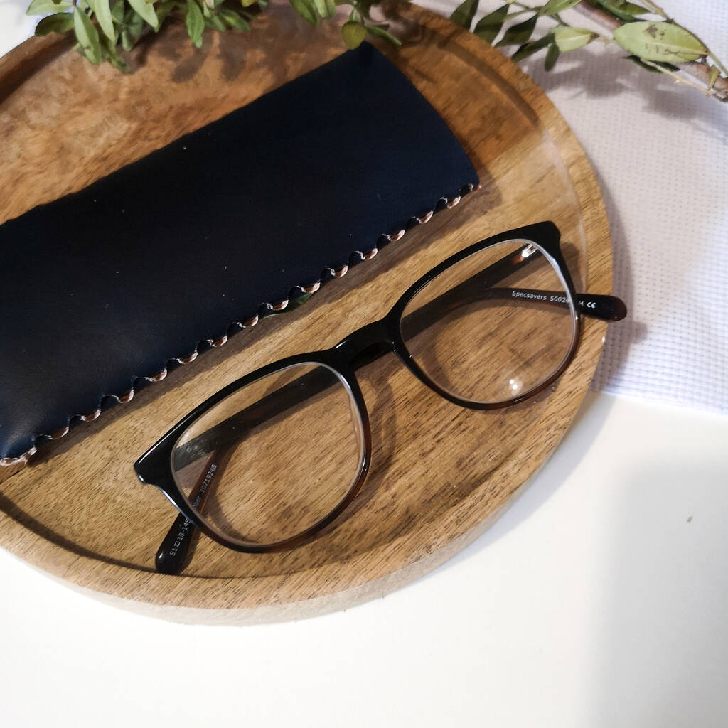Leather Glasses Case With Interlocking Seam By Tori Lo Leather ...