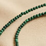 Tiny Green Malachite Beaded Necklace, thumbnail 3 of 5