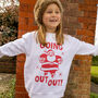 Going Out Out Santa Girls' Christmas Jumper, thumbnail 1 of 4