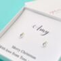 Personalised Sterling Silver Christmas Tree Stud Earrings With Jewels, thumbnail 1 of 3