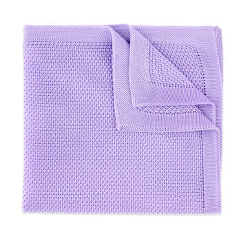 100% Polyester Diamond End Knitted Tie Pastel Purple, 6 of 10