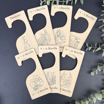 Black And White Bunny Rabbit Baby Clothes Dividers New Baby, 2 of 4