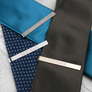 Personalised Groomsmen Tie Clip, 3 of 12