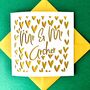 Papercut Hearts Mr And Mr Personalised Wedding Card, thumbnail 4 of 5