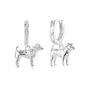 Sterling Silver Jack Russell 3D Earrings, thumbnail 1 of 5