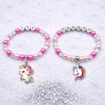 Personalised Unicorn Jewellery Bracelet Gift For Girls, 3 of 12