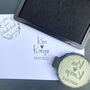 Wedding Rubber Stamp – Custom Design With Heart, thumbnail 1 of 3