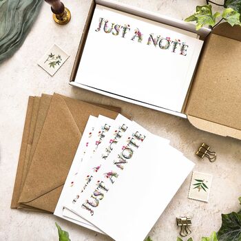 Just A Note Floral Notelets Gift Set, 2 of 5