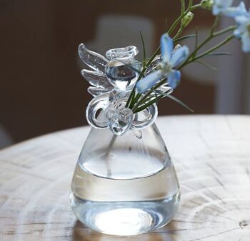 Glass Angel Bud Vase, 3 of 5