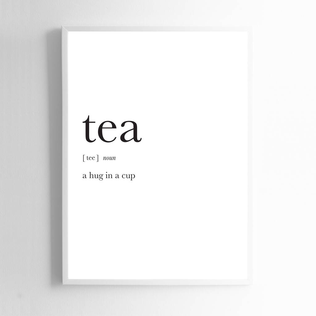 tea definition noun wall art home decor print by liberty bee
