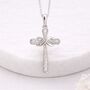 Personalised Sterling Silver Infinity Cross Pendant, thumbnail 4 of 11
