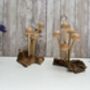 Assorted Wooden Mushroom Forest On Teak Root Wood, thumbnail 2 of 12