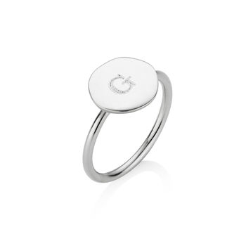 Personalised Silver Organic Circle Ring, 4 of 11