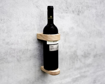 Luxury Oak Wall Mounted Wine Bottle Holder, 3 of 7