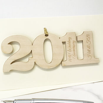 Personalised 2012 10th Anniversary Year Card, 2 of 8
