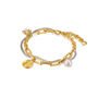 Gold Plated Pearl Starlight Multi Chain Bracelets, thumbnail 4 of 5