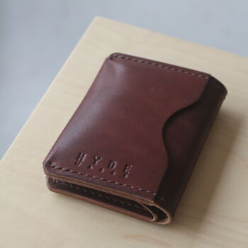Personalised Slim Leather Wallet For Cash And Cards, 3 of 8