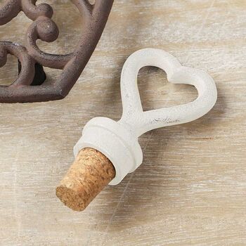 6th Anniversary Cast Iron Heart Bottle Stopper, 4 of 6