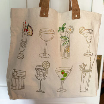 Stitch Your Cocktails Tote Bag, 6 of 9