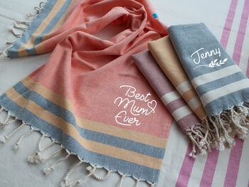 Personalised Cotton Tea Towels, Gift For Mother, 11 of 11