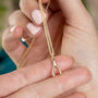 9ct Gold Wishbone Necklace With Diamond, thumbnail 3 of 8