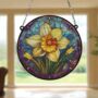 Daffodil Stained Glass Effect Suncatcher, thumbnail 2 of 6