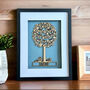 Personalised A4 Mdf Floral Family Tree Optional Style, Frame And Colours, thumbnail 1 of 6