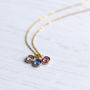 Gold Plated Family Birthstone Charm Necklace, thumbnail 2 of 6