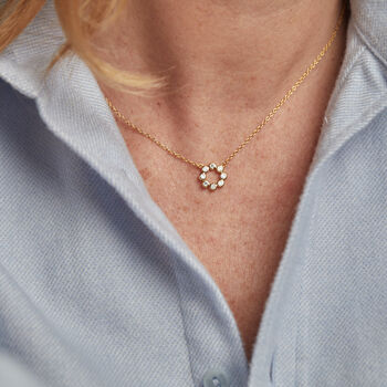 Ortigia Mini Moissanite And Gold Plated Necklace, 2 of 4