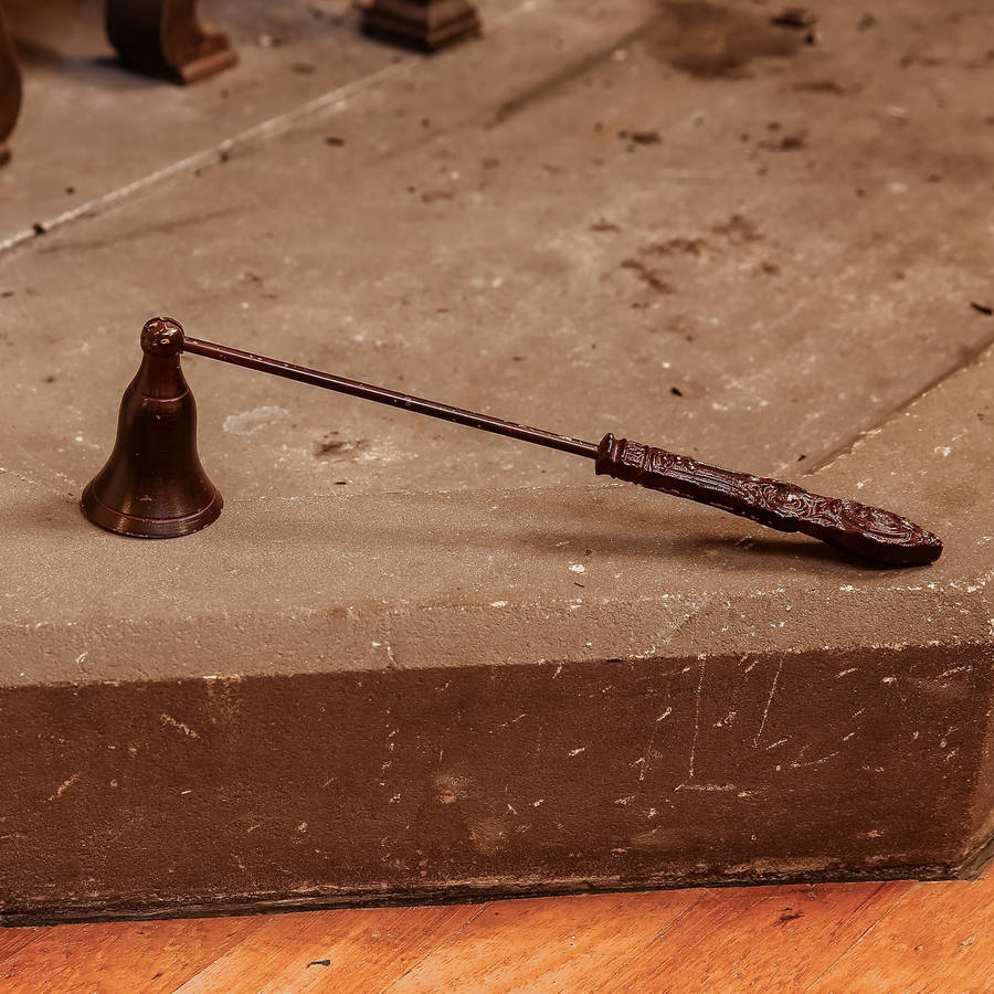 antique bronze iron candle snuffer by dibor