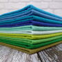 Blue Green Felt Craft Pack 12' Squares Wool Blend Felt, thumbnail 1 of 2