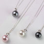 Pearl Pendant Necklace In Silver, thumbnail 6 of 8