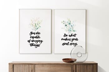 You Are Capable Of Amazing Things Inspirational Print, 8 of 8